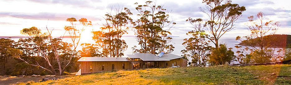 bruny shore sunrise and view image